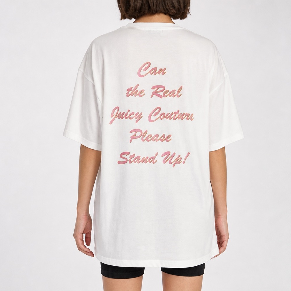 Y2K juicy couture oversized short sleeve top